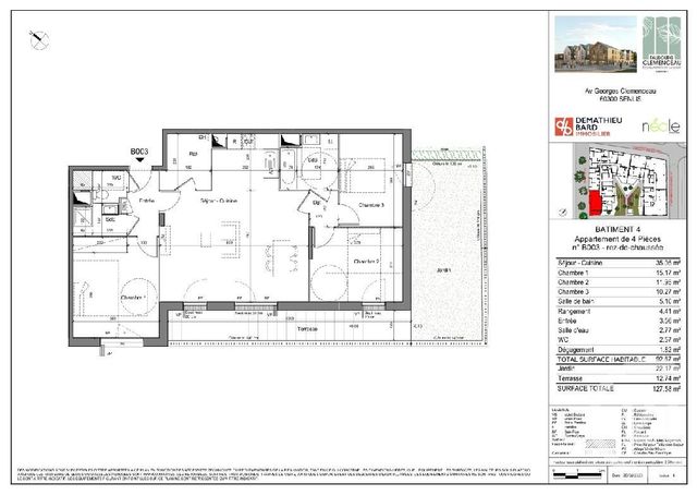 Appartement F4 à vendre - 4 pièces - 80.85 m2 - SENLIS - 60 - PICARDIE - Century 21 Agence Saint-Pierre